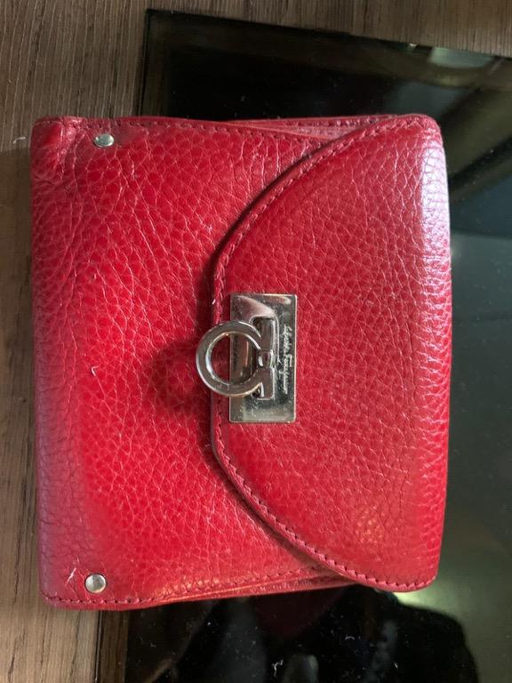Salvatore Ferragamo Red Wallet Women s Fashion Bags Wallets Wallets Card Holders on Carousell