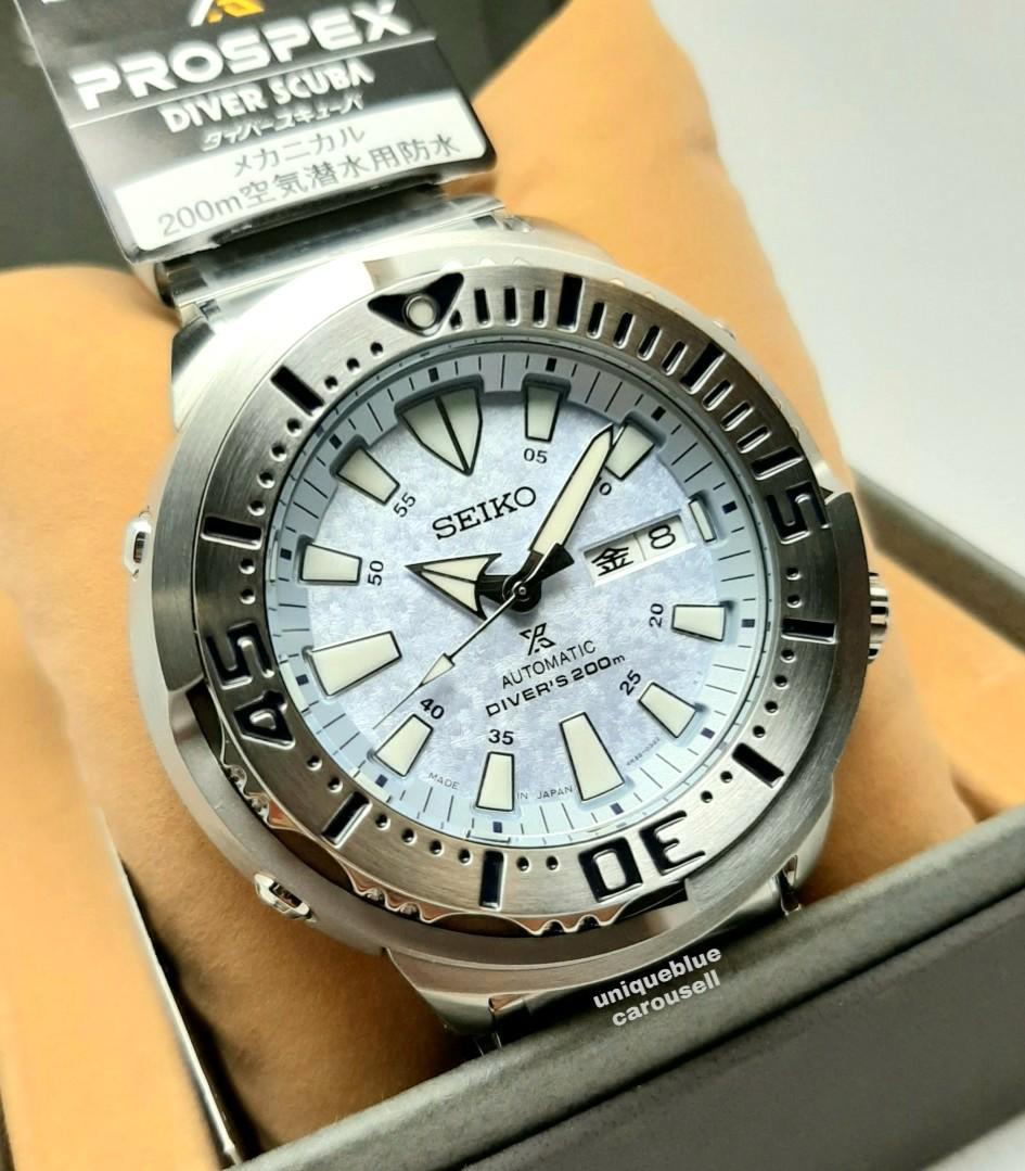Sold” 🍊🧧 SALE Seiko Prospex SBDY053 Baby Tuna Shroud White Frost Icy Day  Date Scuba Diver Made In Japan SBDY 053, Men's Fashion, Watches &  Accessories, Watches on Carousell