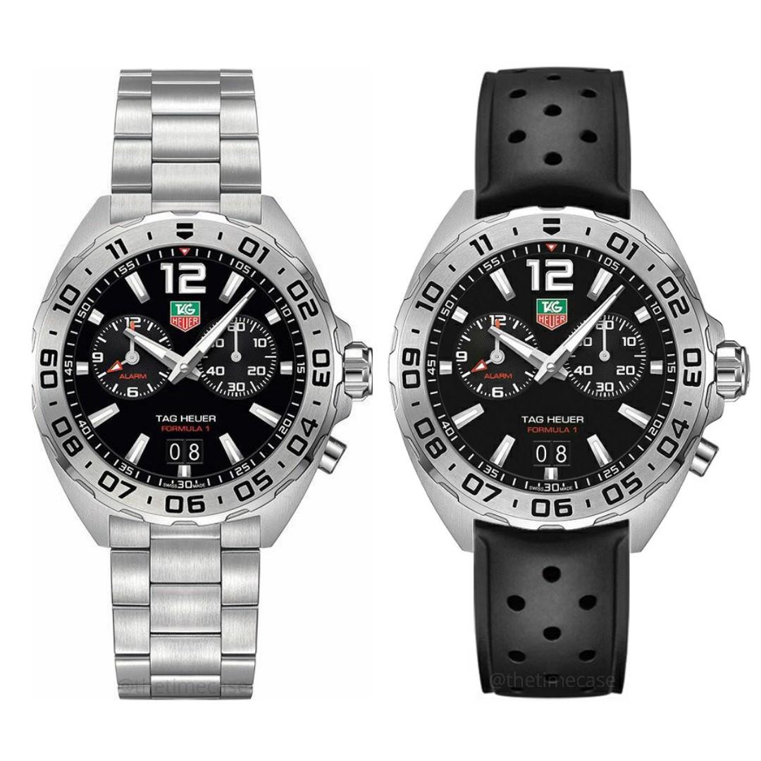 TAG HEUER FORMULA 1 BLACK DIAL 41MM STAINLESS STEEL WAZ111A.BA0875 BLACK RUBBER WAZ111A.FT8023 BRAND NEW IN BOX