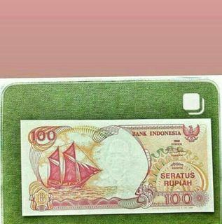 Uang Kertas Kuno  100 Tahun 1992.seri Kapal layar.