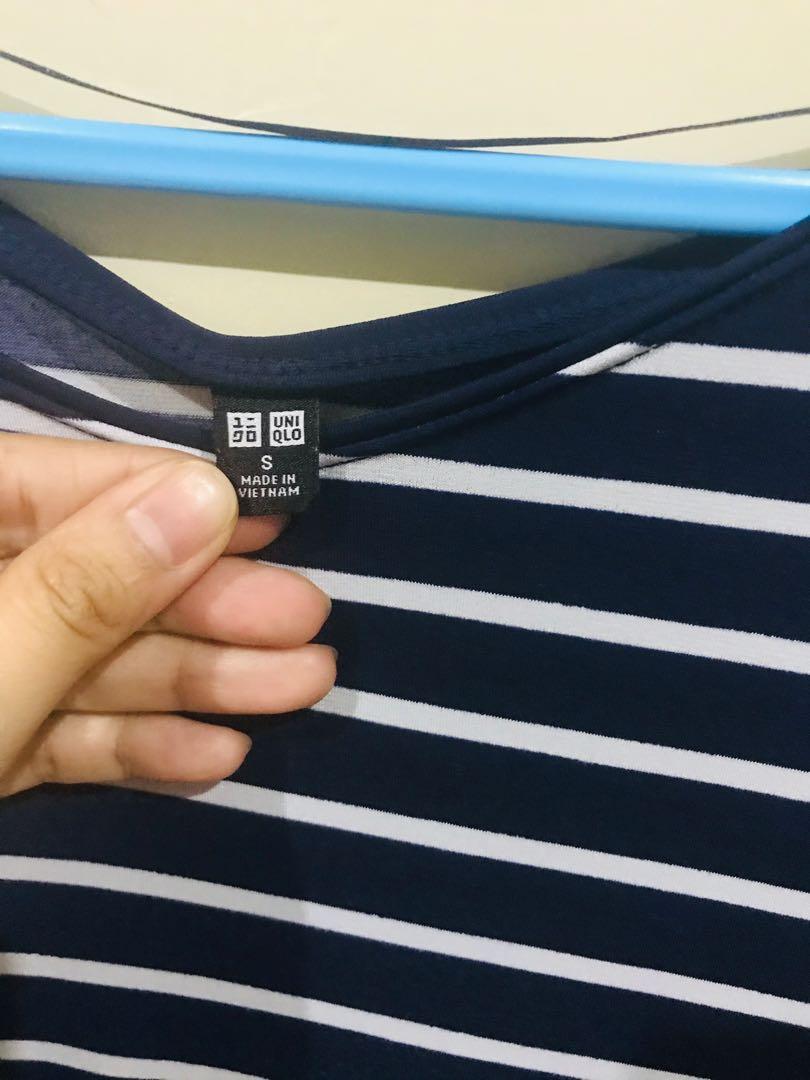 Uniqlo Blue & White Strap Dress (Category: Dresses) located in Manila. Submitted by tanraychsb (Listing ID 1061126709, Image 3). Description: Uniqlo Blue & White Stripe Dress ✅ Size S but fits up to medium frame (Fabric is stretch) ✅ USED 1-2x only but IN GOOD CONDITION (Dress itself has NO ISSUES/ FLAWS/ STAINS/ HOLES). Waist string/ belt lost but can be worn without it ✅ Can be for Casual/ Office Attire ✅ ACTUAL PHOTO POSTED ✅ Bought at P790, S