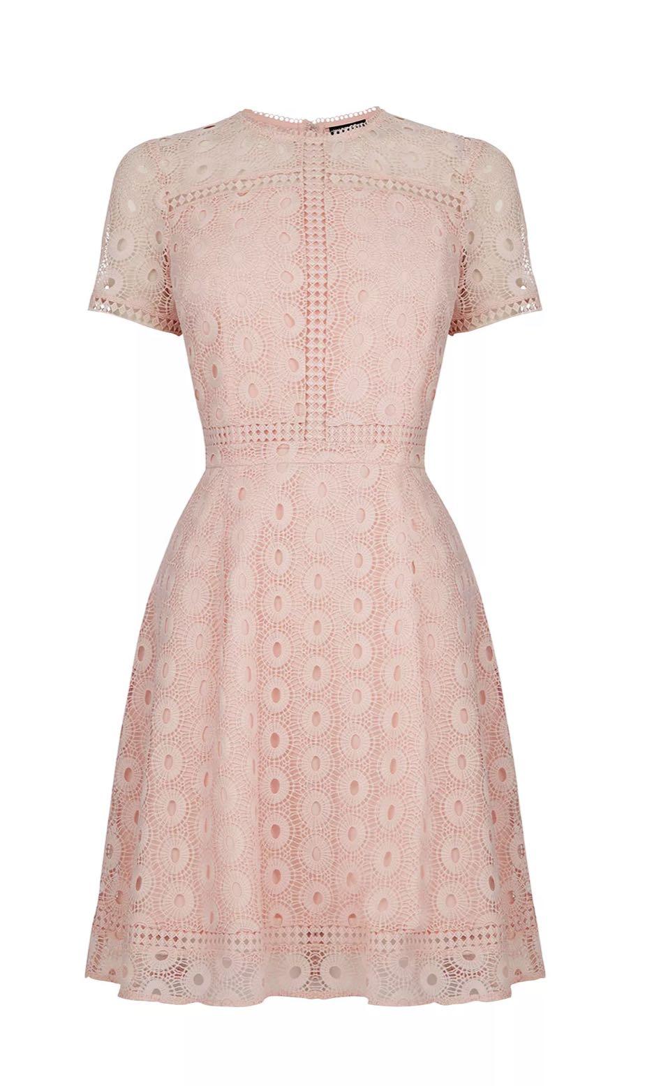 Warehouse Mixed Lace Prom Dress, Light 