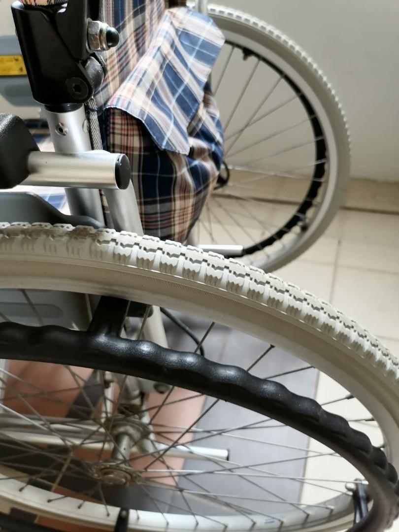 wheelchair with new tyres, Health & Nutrition, Assistive & Rehabilatory