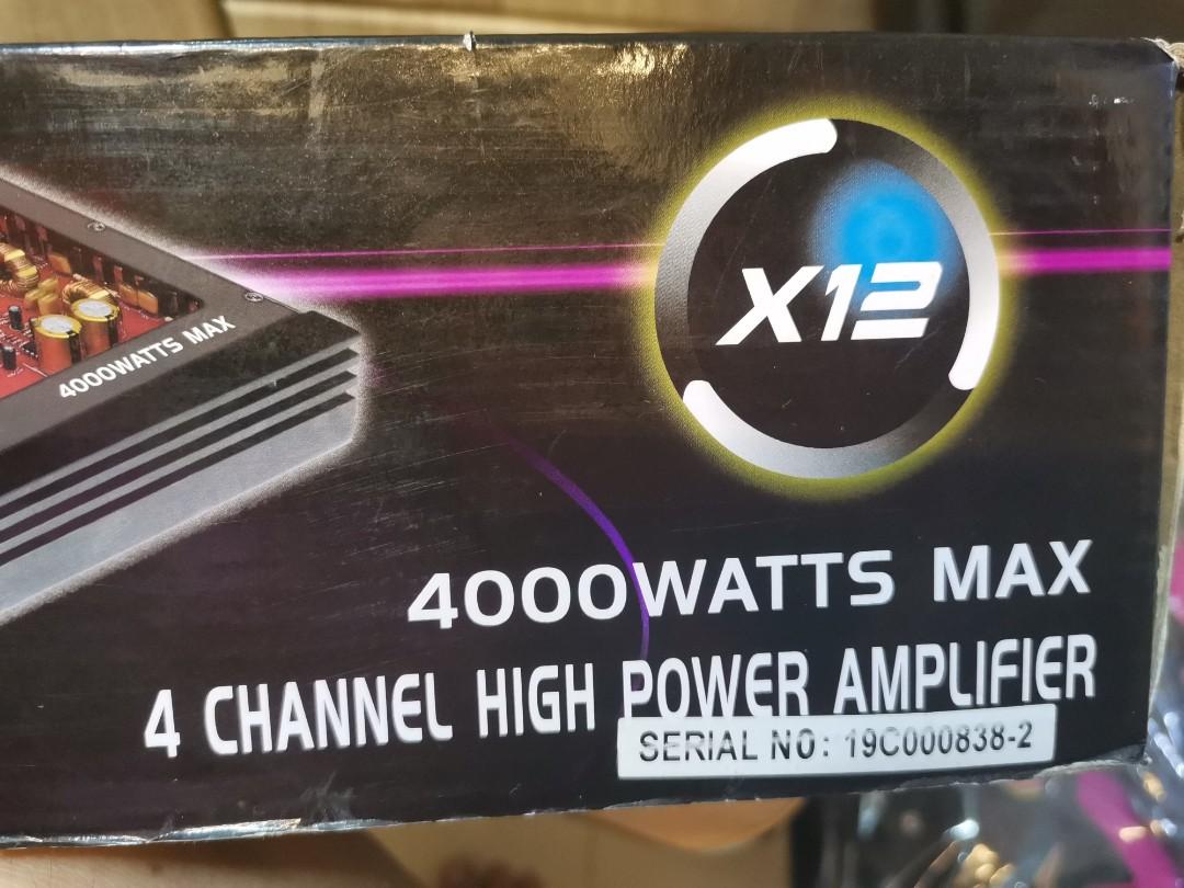 4 Channel High Power Amplifier 4k watts, Hobbies & Toys, Music & Media ...