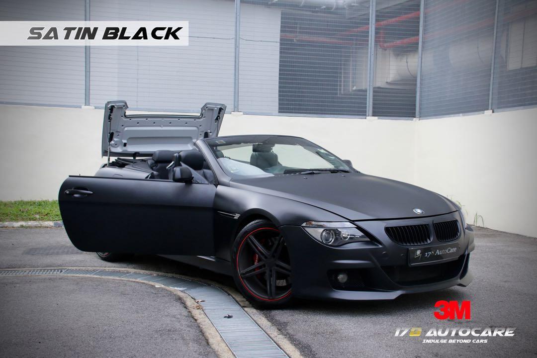 3m Car Wrap Satin Black Car Wrapping Sticker Matt Matte Satin Candy Metallic Chrome Holographic Gloss Glossy Chameleon Flip Pearl Glitter Shiny Colour Color Spray Paint Vinyl Car Accessories Accessories On