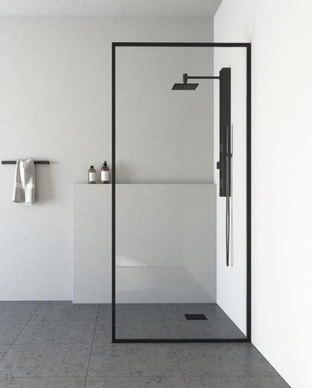 Acrylic /Tempered Glass toilet bathroom partition shower screen for bto ...