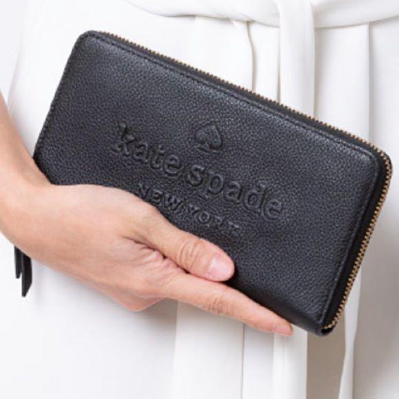 Authentic Kate Spade Neda Larchmont Avenue Pebble Leather Embossed Logo  Wallet, Luxury, Bags & Wallets on Carousell