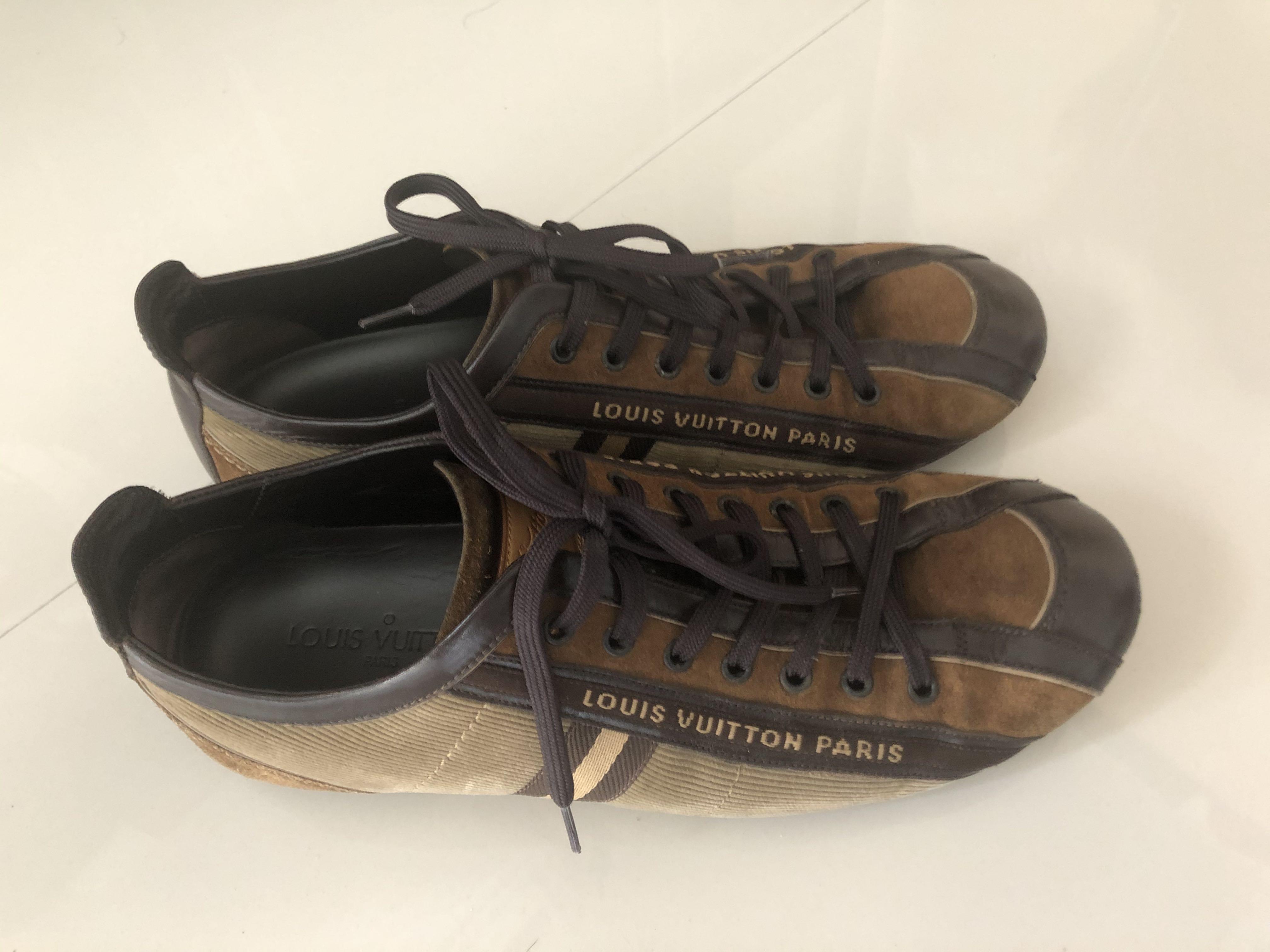 Louis Vuitton Men Shoes Sneaker Lace Up Made in Italy Size 9 Read  Description