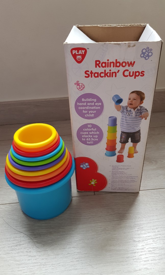 Rainbow sales stacking cups