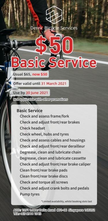 Mountain bike service price sale