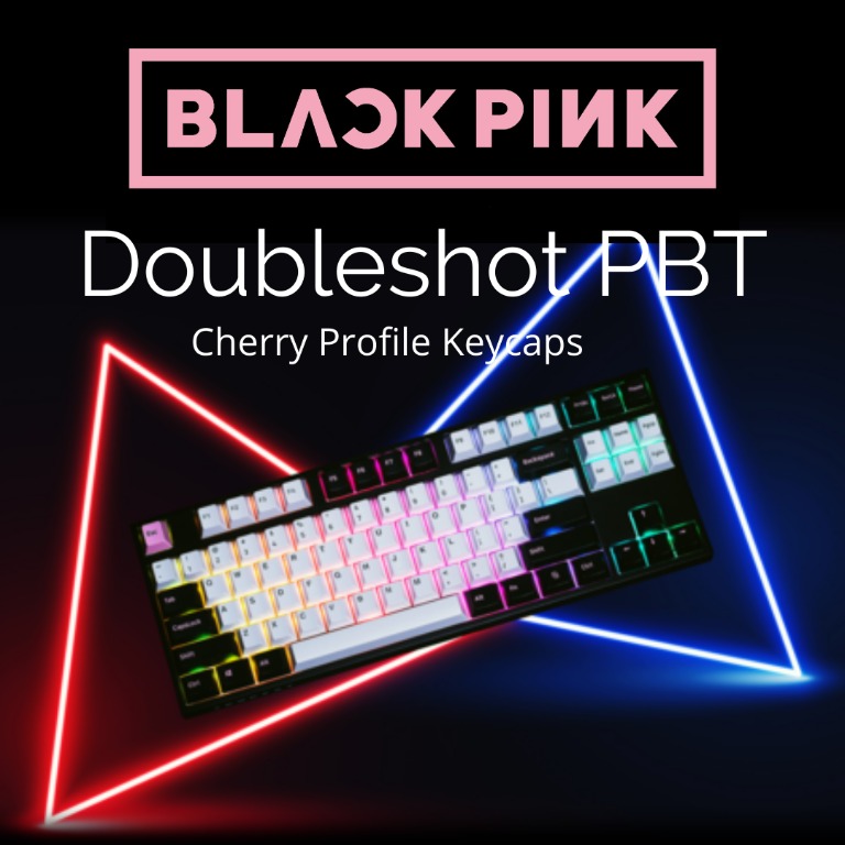 Blackpink PBT Doubleshot Cherry Profile Keycaps from Tempest Kirin ...