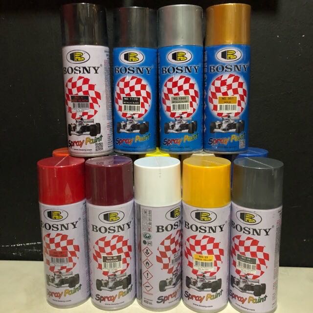 BOSNY 100 Acrylic spray paint (available in regular and metallic