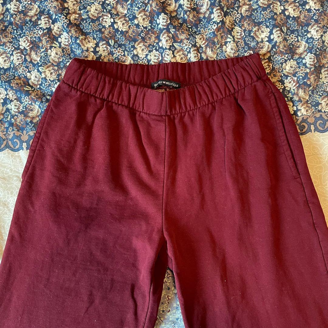 brandy melville red rosa sweatpants Carousell