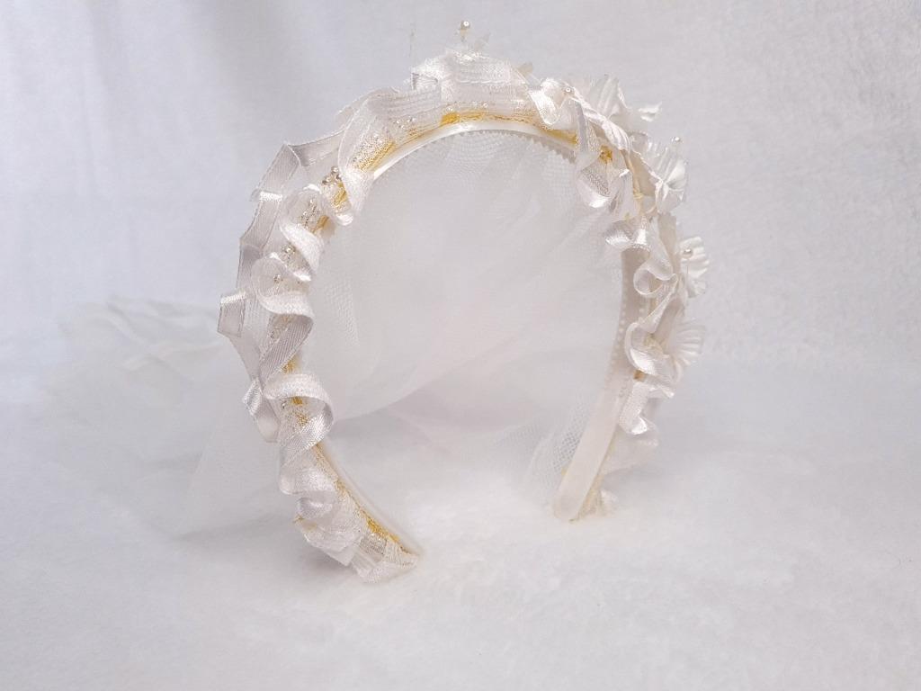 Bridal Headband with Veil (Category: Hair Accessories) located in Paranaque City. Submitted by usiserah (Listing ID 1061415578, Image 2). Description: White Bridal Headband below Shoulder Length Veil Remark: Used once when my daughter received her 1st Communion RFS: Minimalist Mom Need to Declutter 📌 For More Details Visit Us @: USISERAH🐸 📱Facebook | 🛒Shopee | 📲Carousell .