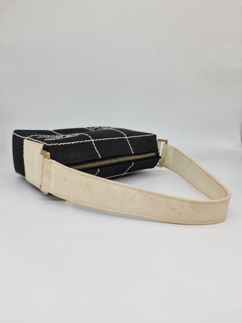 Chanel - CC Wild Stitch Pochette (Category: Luxury Bags & Wallets) located in Manila. Submitted by buynflex (Listing ID 1061425473, Image 2). Description: Authentic and Very Rare Chanel CC Wild Stitch Pochette Size Small Measurements: L 7.5 x W 5.5 x 2.5 inches Gently Used Minor Marks sa Handle (Can be Restored) Minor Repair on Zipper Lock.