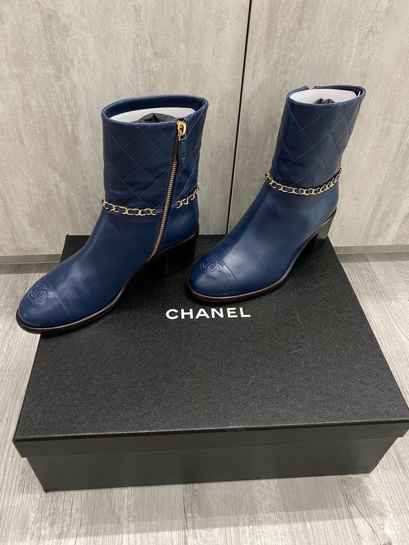 Boots chanel blue clearance
