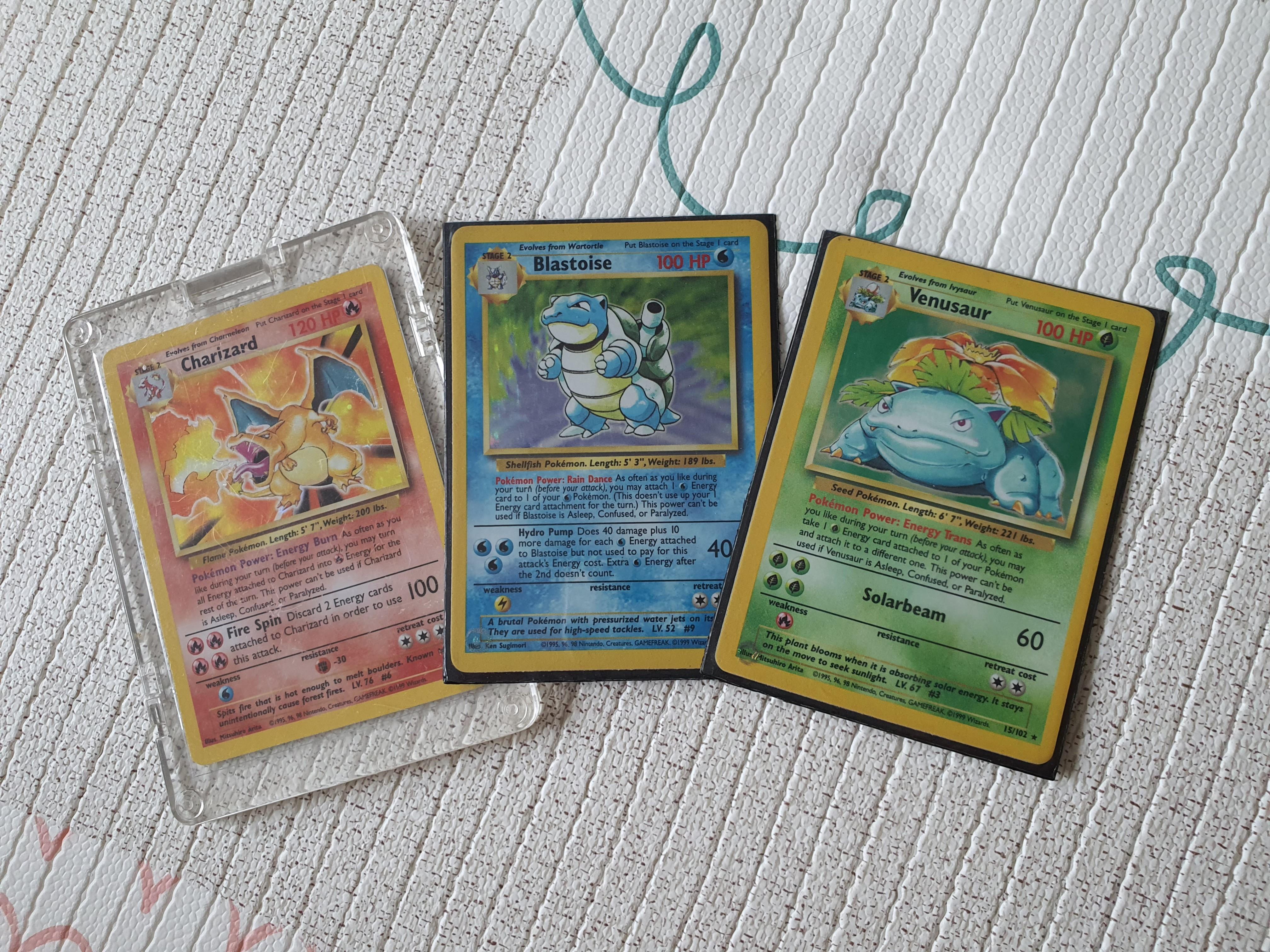 Charizard Blastoise Venusaur (base set), Hobbies & Toys, Toys & Games on  Carousell