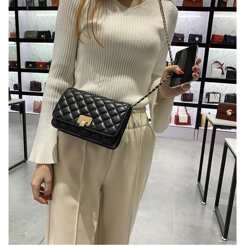 Charles keith Quilted clutch sling bag Women s Fashion Bags