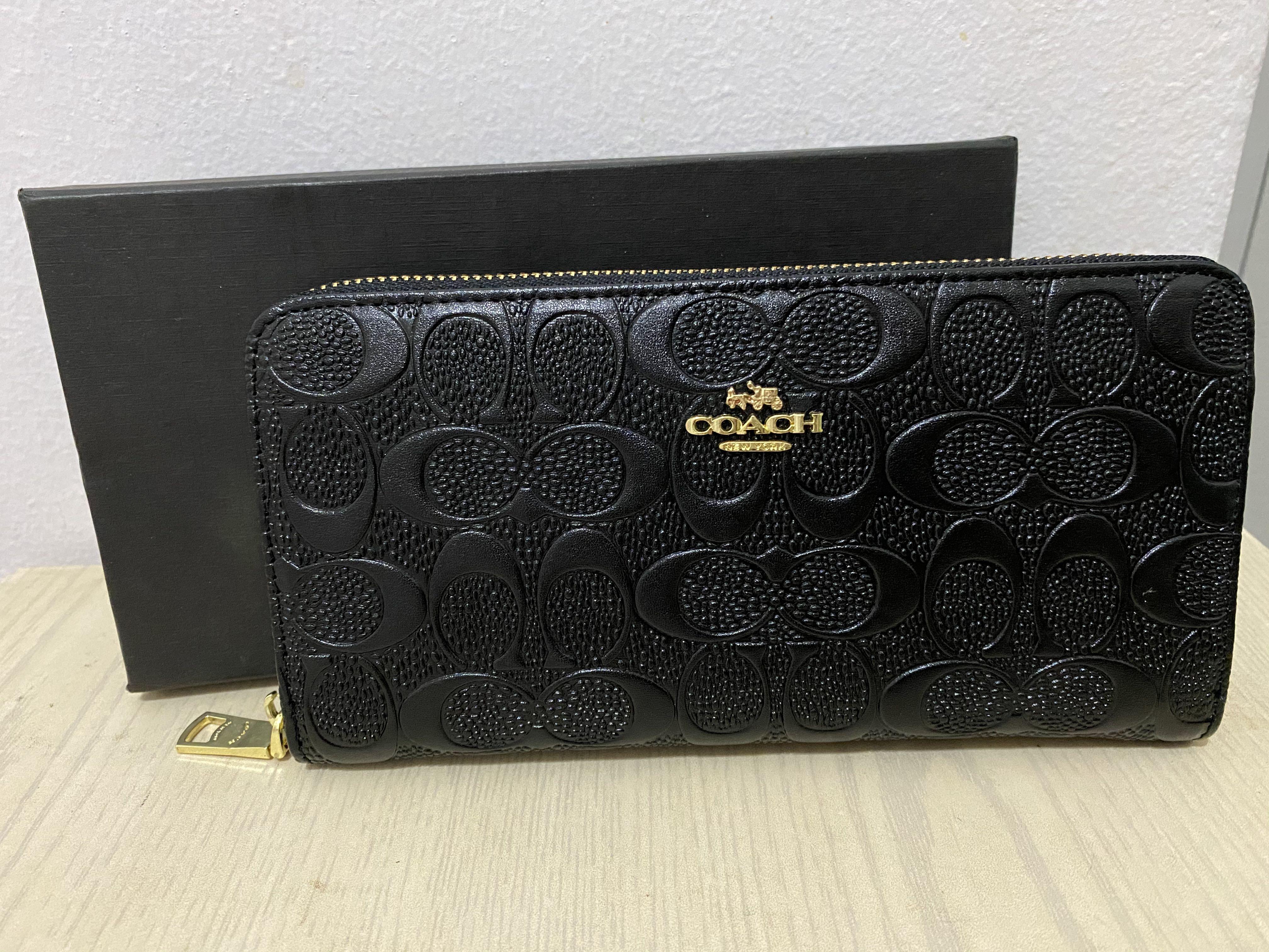 COACH 53834 Stereoscopic pattern women s wallet long wallet zip purses long purses