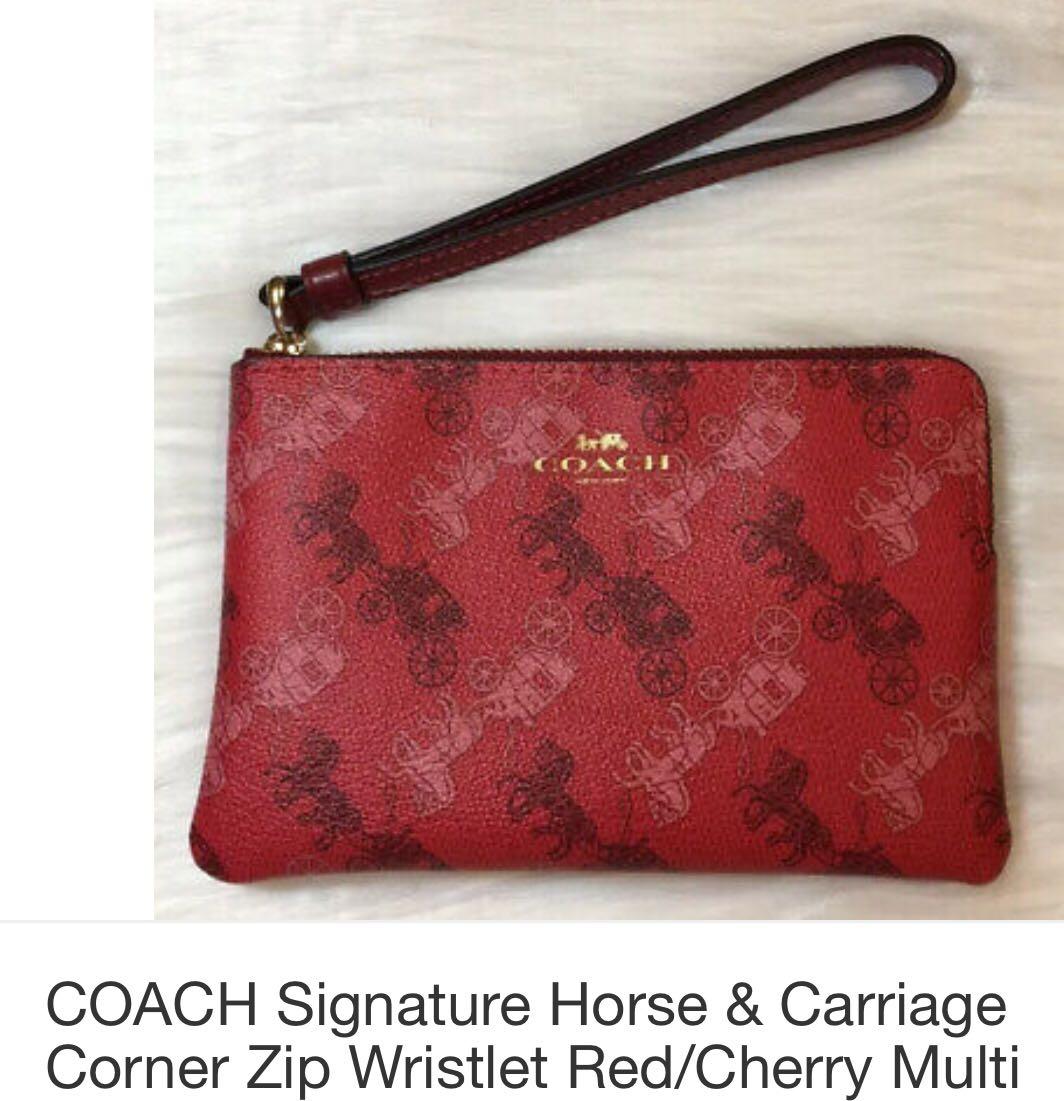 Coach horse and carriage wristlet clearance