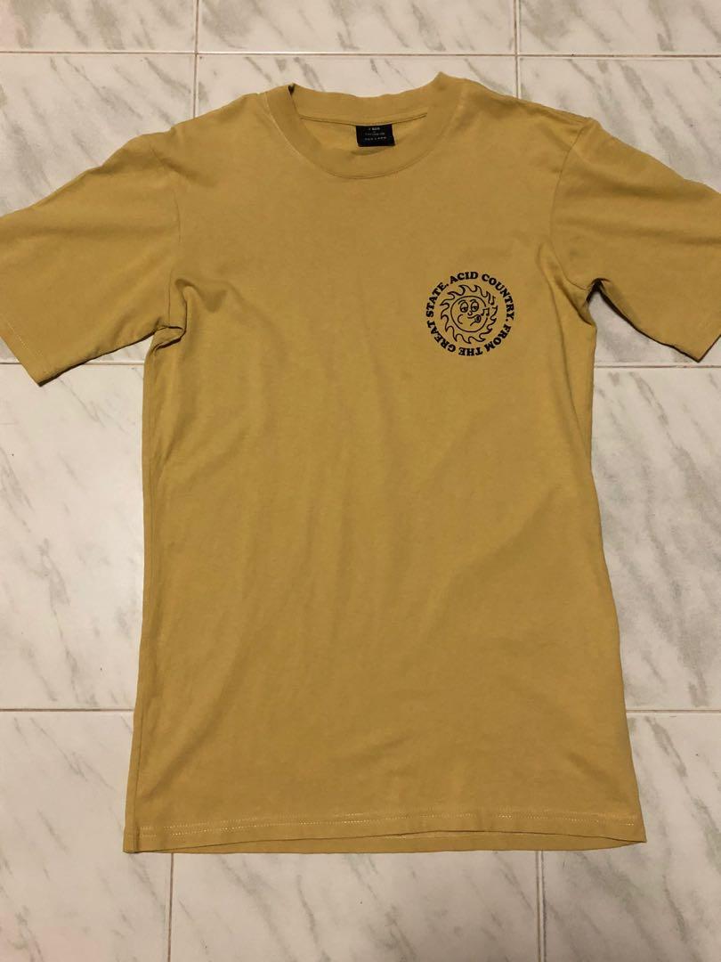 Mustard brown t shirt clearance