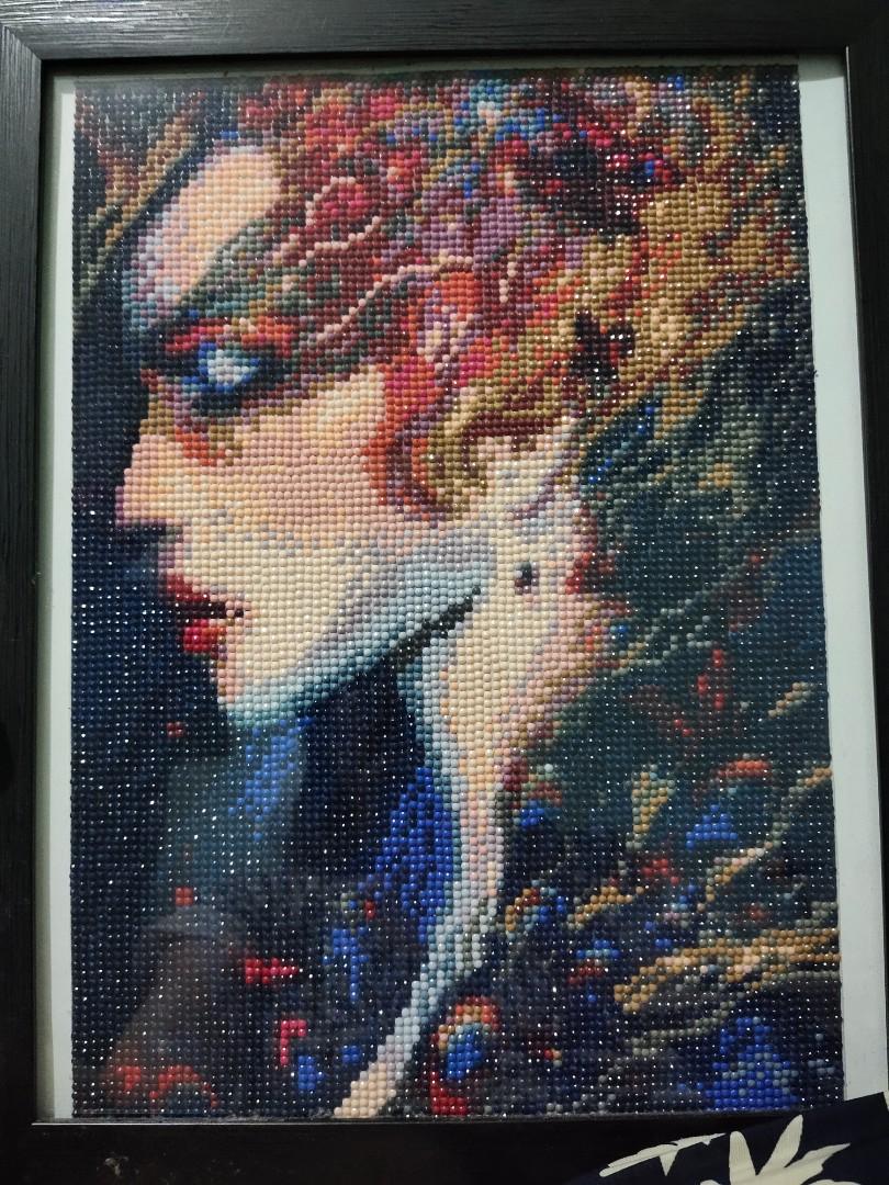 Diamond Painting Profile Beauty With Wooden Frame Hobbies Toys Memorabilia Collectibles Currency On Carousell