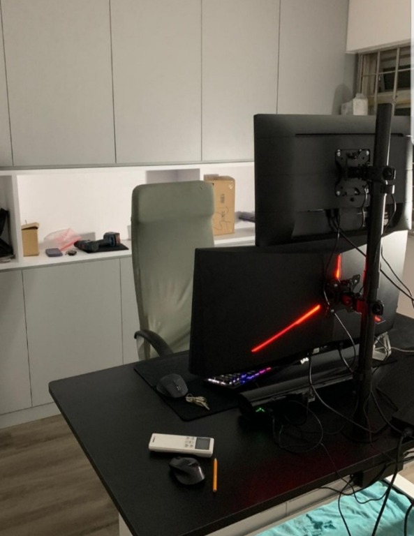 Dual Monitor Arm (Stack) 34" prism supported, Computers & Tech, Parts