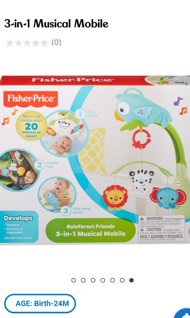 Fisher price 3 in 1 sale musical mobile