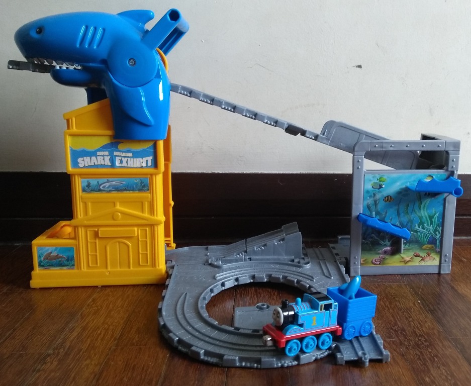 Thomas the shop train shark exhibit