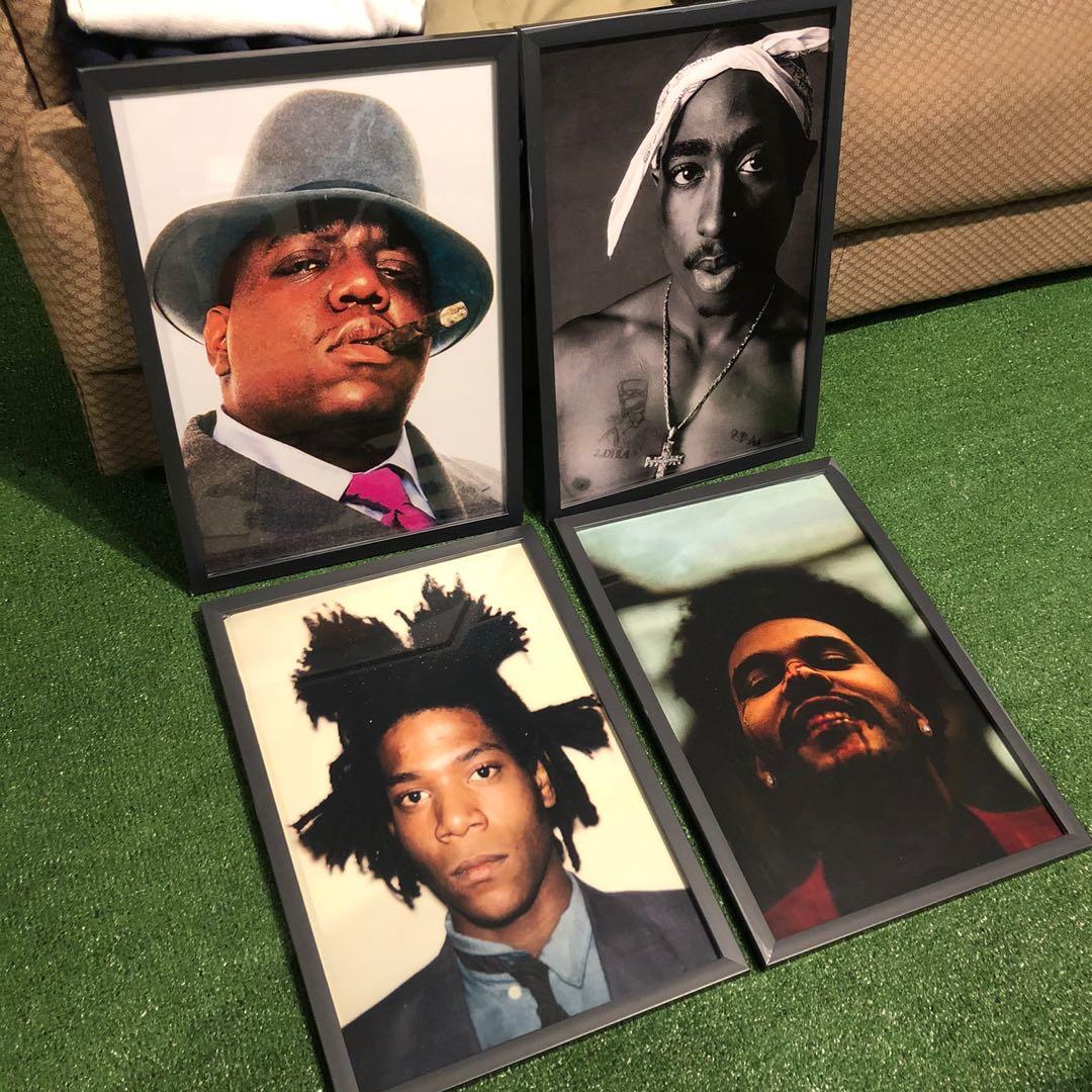 Framed Posters (Basquiat, Biggie, Tupac, The Weeknd) (Category: Frames & Pictures) located in Paranaque City. Submitted by bouttabag (Listing ID 1061439108, Image 1). Description: Framed Posters 2Pac Poster Size: 13 x 19 inches Price: 1k Biggie Poster Size: 13 x 19 inches Price: 1k Basquiat Poster Size: 13 x 18 inches Price: 1k The Weeknd Poster Size: 13 x 19 Price: 1k MOP: GCash or BDO Shipping thru Lalamove or LBC.