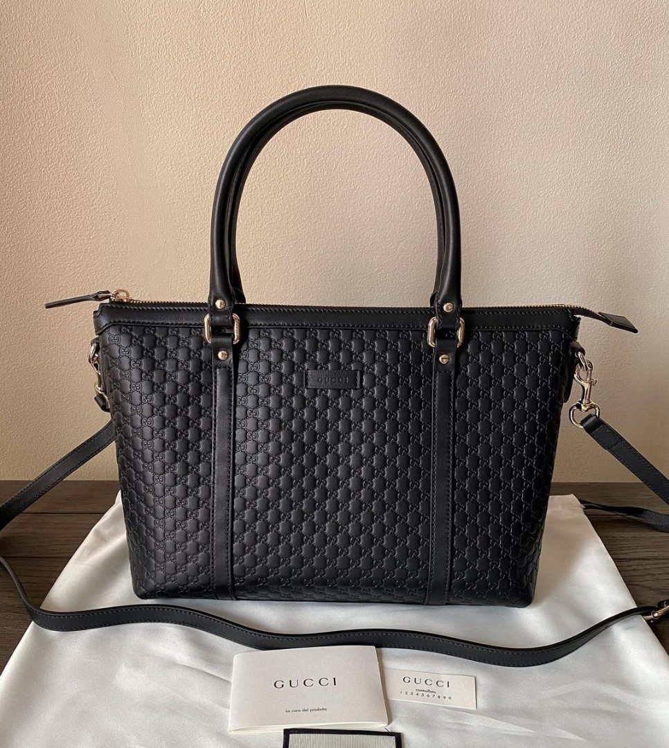 Gucci Guccissima Leather Tote, Luxury, Bags & Wallets on Carousell