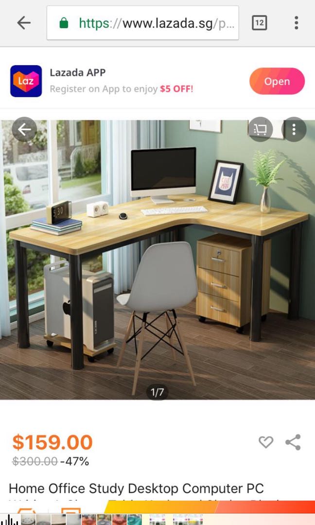 Office top desk lazada