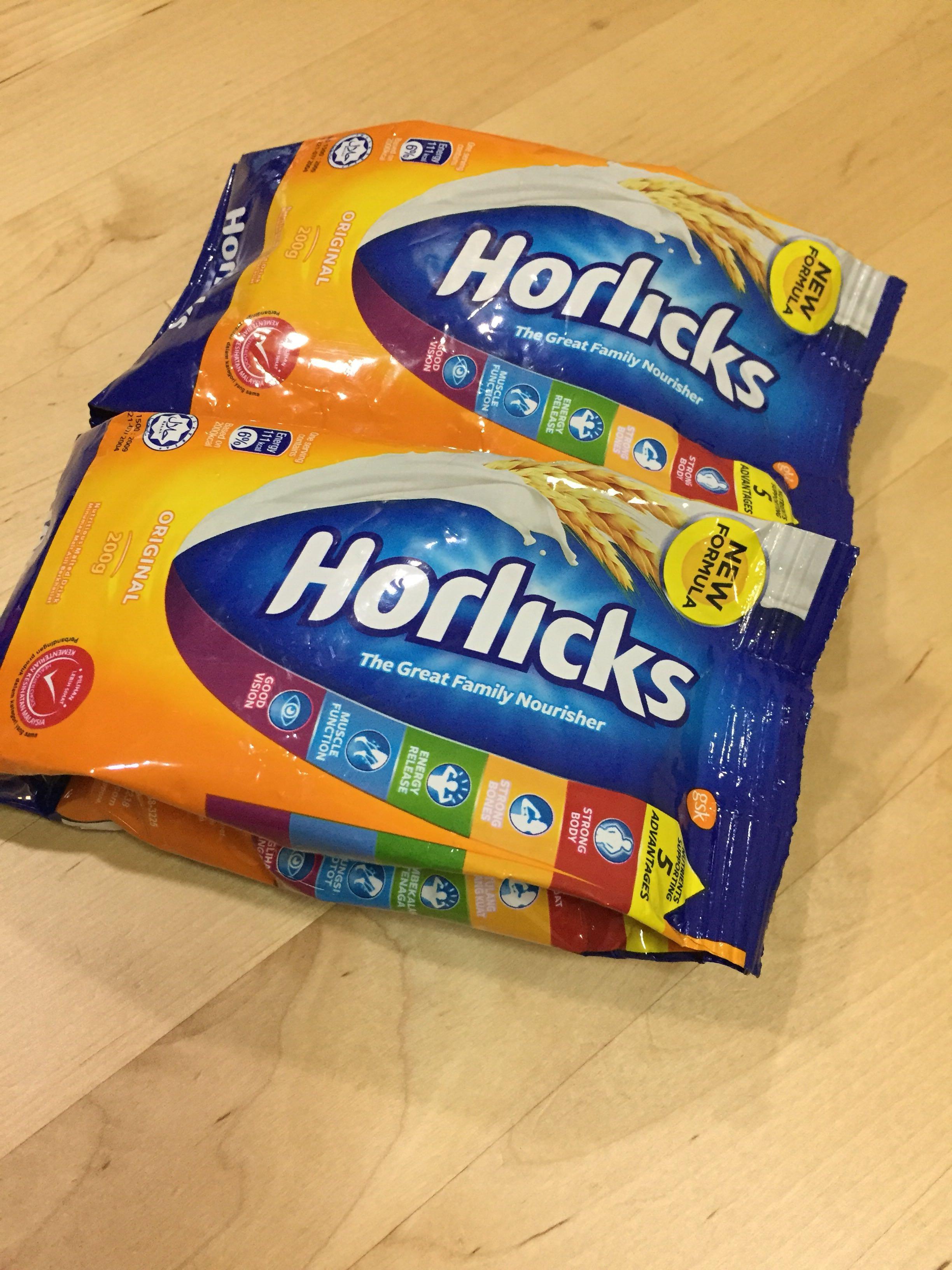 Horlicks Malt Powder Original Drink 200gx2, Food & Drinks, Beverages on