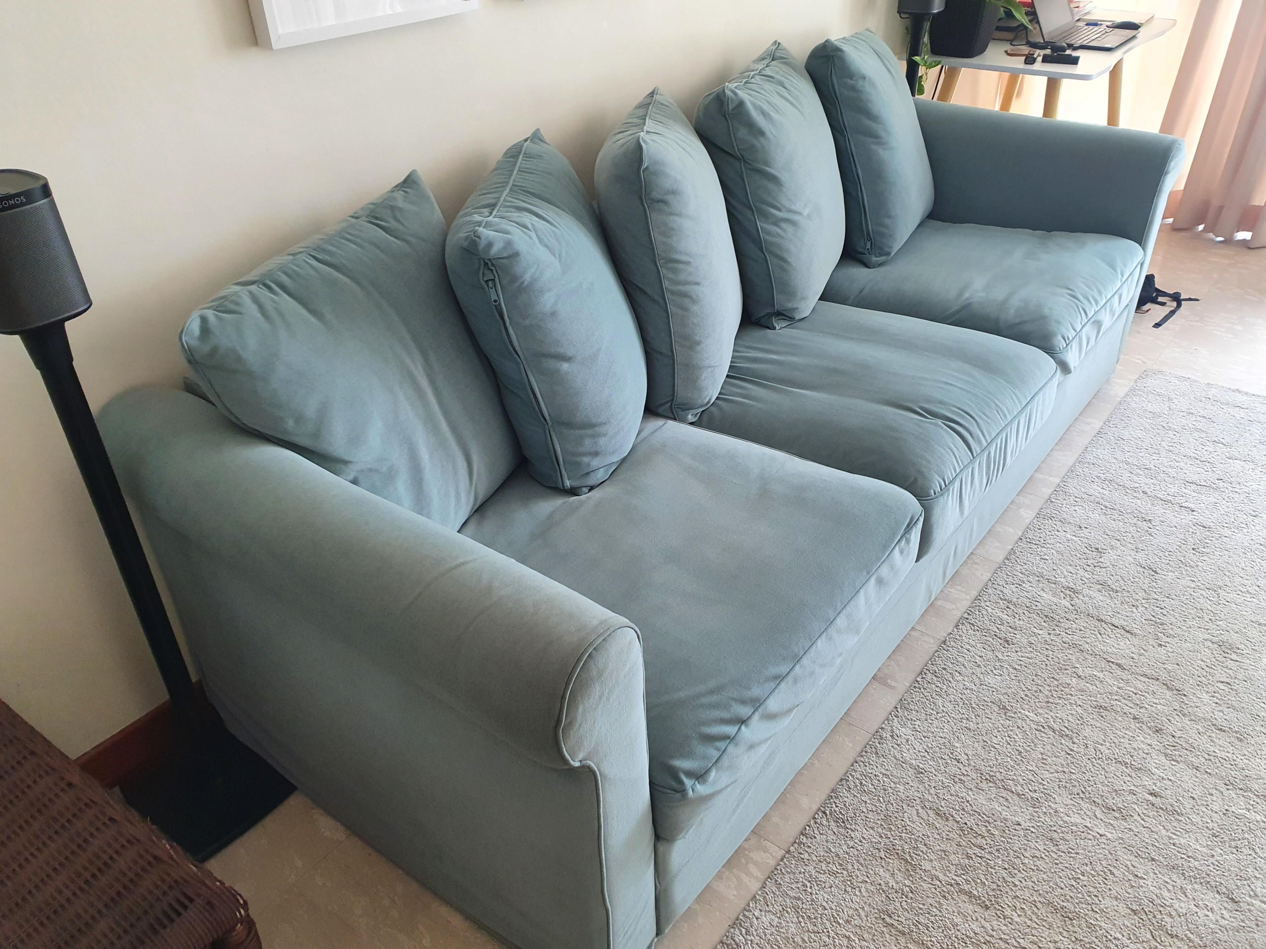 Ikea GR NLID Sofa 3 seat sofa Ljungen light green couch