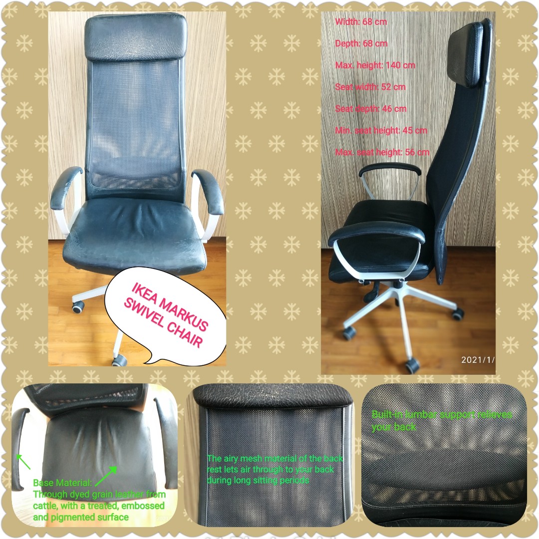 11.11 FIRE Sale IKEA MARKUS Swivel Chair Glose Black