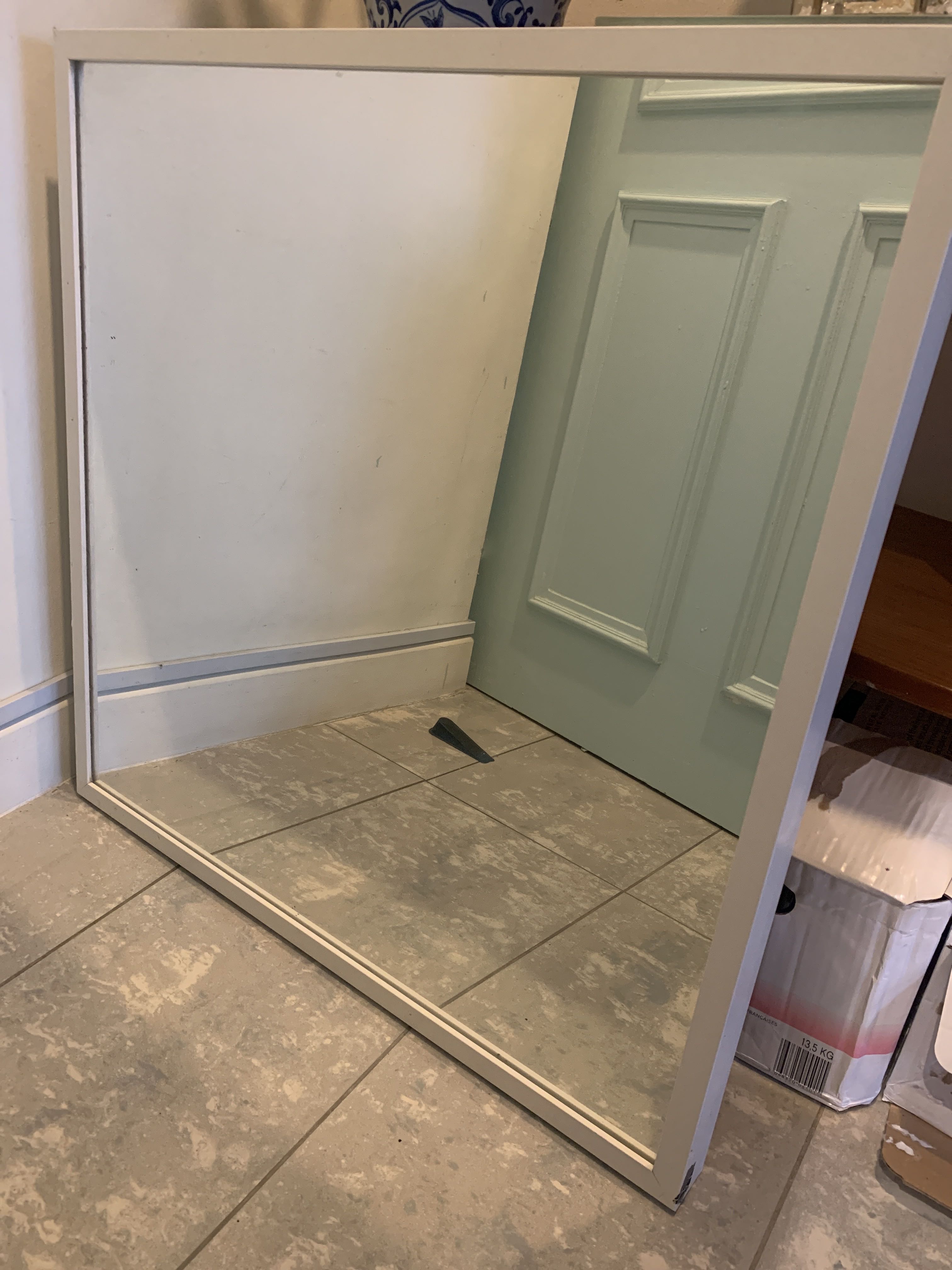 IKEA STAVE Square Mirror (White), Furniture & Home Living, Home Decor