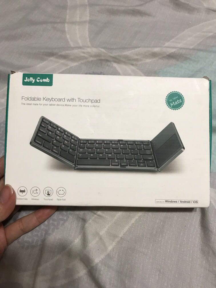 Jelly comb foldable keyboard with touchpad, Computers & Tech, Parts