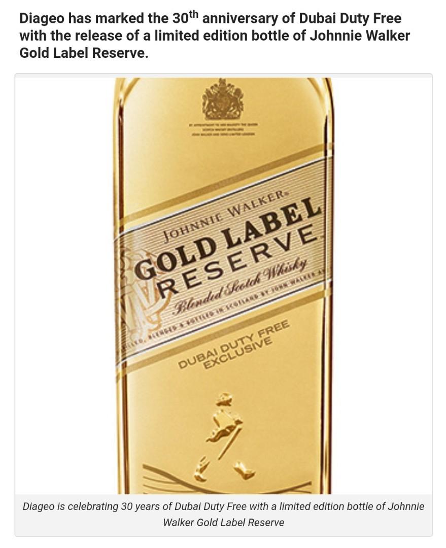 Johnnie Walker 30th Anniversary Gold label reserve (Limited 