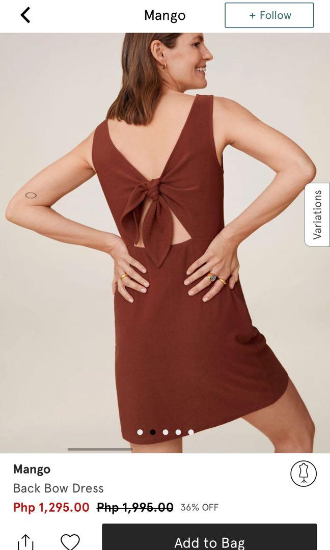 Mango back shop bow dress
