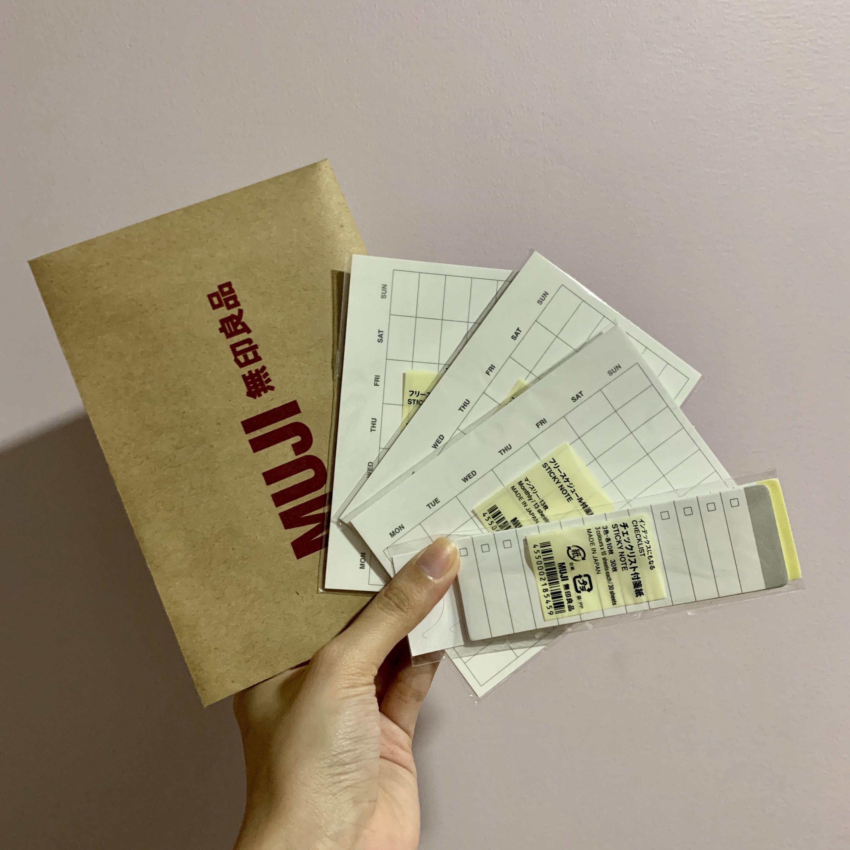 MUJI CALENDAR STICKY NOTES, Hobbies & Toys, Stationary & Craft, Other
