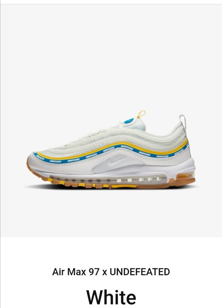 air max 97 x undefeated white