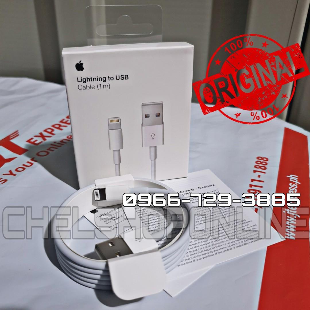 Original Apple USB Lightning Cable (Category: Cables & Adaptors) located in Manila. Submitted by chelshoptiqueph (Listing ID 1061482064, Image 1). Description: Best Seller Apple Lightning Cable 💯Original 💯Moneyback Guaranteed 📌You can legit check any apple store 📌With Personal Warranty/ 7days Replacement 💌Paperbag also included 📌shipping nationwide/Delivery within manila area same day cod will do. 📌Cash On Delivery Available Nationwide via