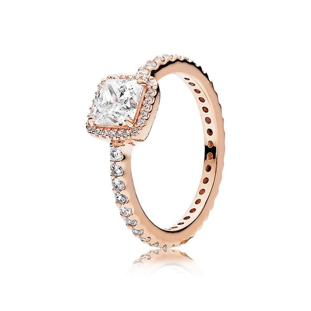 Pandora rose gold on sale halo ring