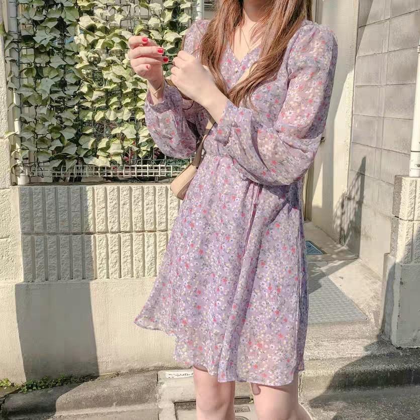 Chiffon dress korean best sale style