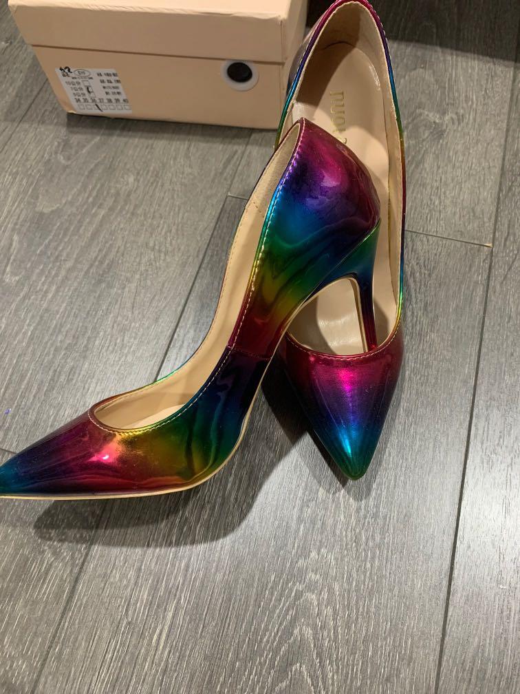 Rainbow stiletto heels sale