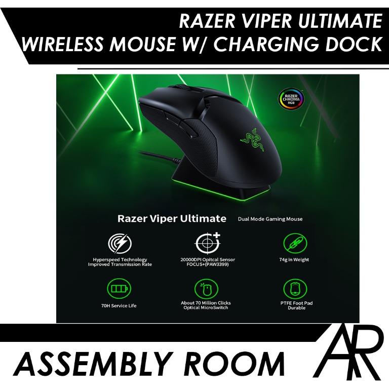 Razer Viper Ultimate Wireless Gaming Mouse Rgb Charging Dock Fastest Gaming Mouse Switch k Dpi Computers Tech Parts Accessories Mouse Mousepads On Carousell