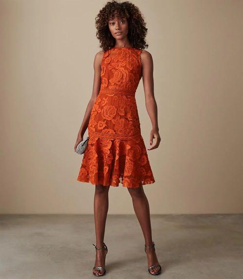 REISS Ada asymmetric Hem lace dress Women s Fashion Tops Sleeveless on Carousell