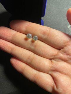 Round diamond earrings