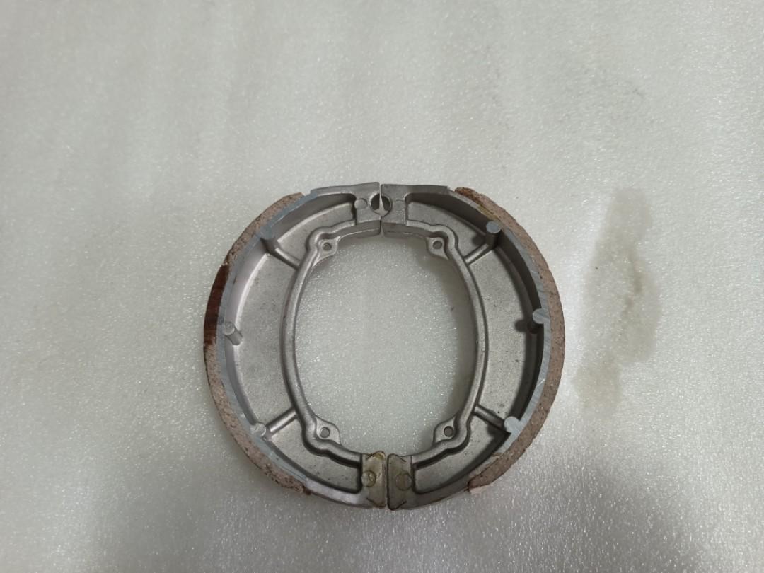 RXZ RXK Rear Brake Shoe without spring (Category: Motorcycle Accessories) located in Singapore. Submitted by fk55g (Listing ID 1061339996, Image 2). Description: Brand new old stock in good condition. Notes: No Spring. Original come without spring Deal location 371092 or 609341 depend on timing.