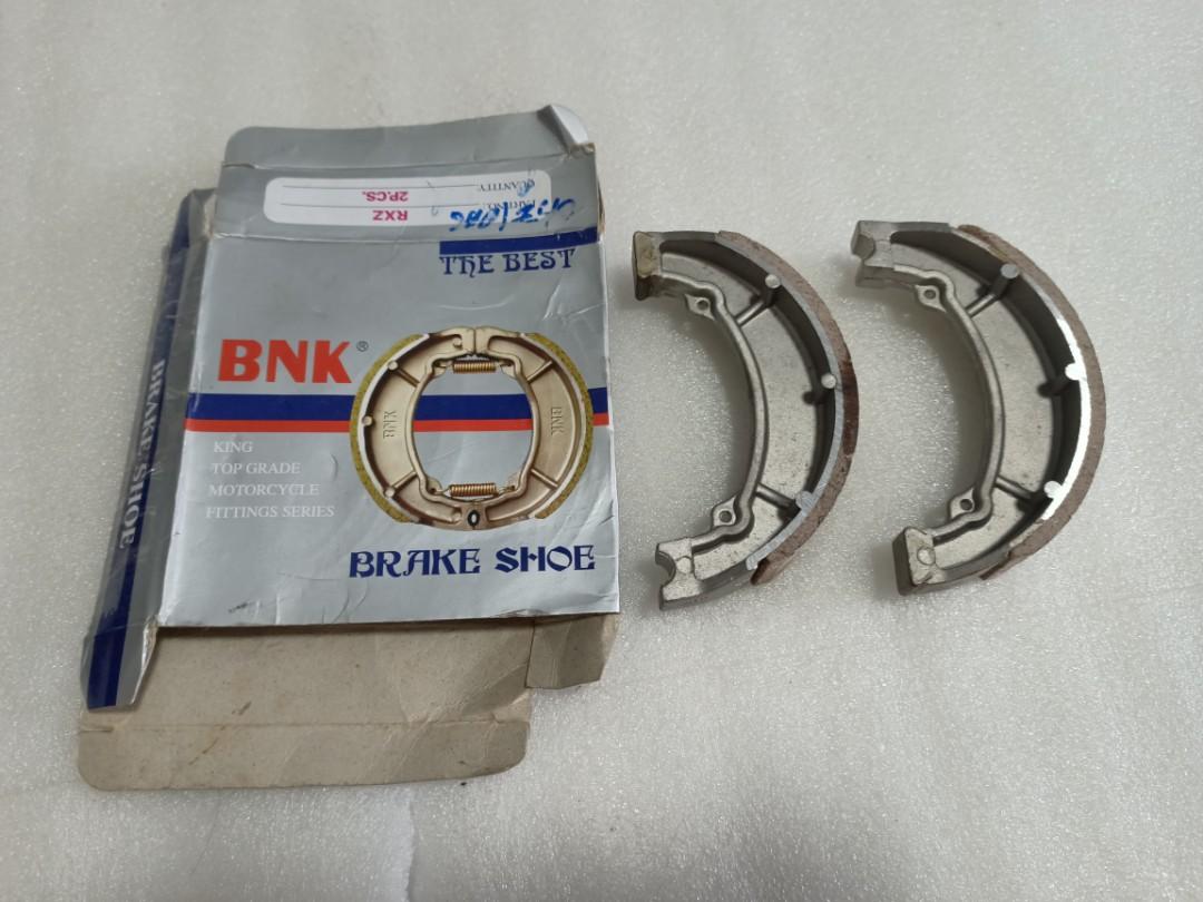 RXZ RXK Rear Brake Shoe without spring (Category: Motorcycle Accessories) located in Singapore. Submitted by fk55g (Listing ID 1061339996, Image 3). Description: Brand new old stock in good condition. Notes: No Spring. Original come without spring Deal location 371092 or 609341 depend on timing.